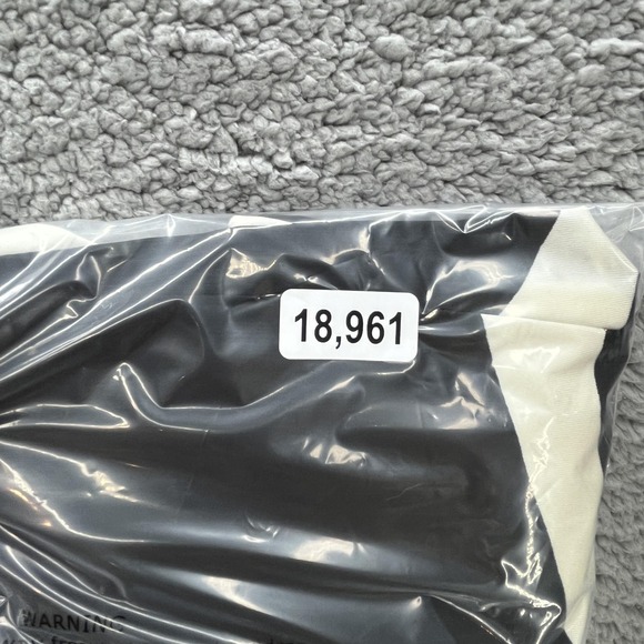 Cala De La Cruz Dress XL Black White Geo Floral Ruched Strapless Tube Resort - Picture 15 of 15